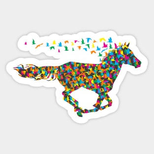 Horse Birds - Horsefly - Multicolor - Barn Shirt USA Sticker